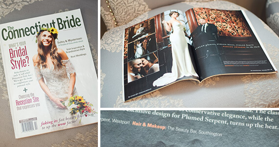 ct bride magazine article collage